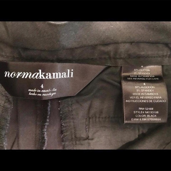 WOMENS NORMA KAMALI BLACK CAPRI PANTS SUMMER YOGA SIZE 4 NYC DESIGNER - Picture 3 of 4